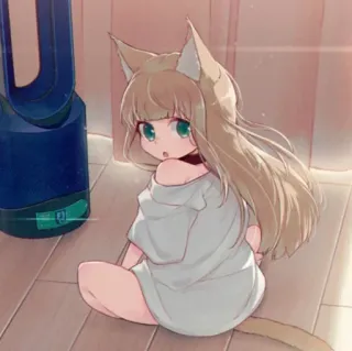 🐾 Аниме, Няша, Манга, Милый, Каваий, Фэнтези, Звериные ушки, Девушка telegram sticker