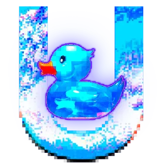 🦆 rubber duck, duck, toy, bath toy, blue, cute telegram sticker