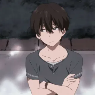 🎐 Anime, Ragazzo, Personaggio, Bruna, Adolescente telegram sticker