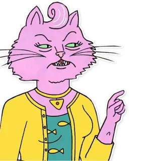 😾 Princess Carolyn BoJack Horseman мультфильм, кот, анимация, телешоу, персонаж, животное, анимированный telegram sticker