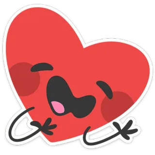 ❤️ cuore, cartone animato, amore, carino, affetto whatsapp sticker
