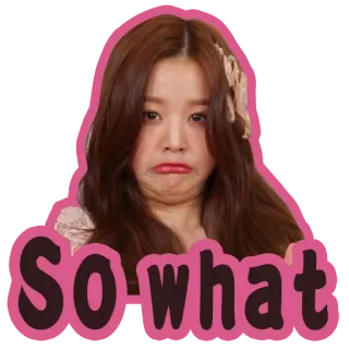 🙂 So what выражение, девушка, лицо, отношение telegram sticker
