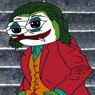 🤡 Pepe the Frog Joker pepe, katak, joker, meme, karakter telegram sticker