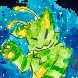 ❇️ Kreskówka, Zwierzę, Zielony, Postać, Stworzenie telegram sticker