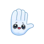 👋 Ręka, Kreskówka, Słodkie, Postać telegram sticker