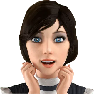 😋 Elizabeth Comstock BioShock Infinite видеоигра, персонаж, элизабет, bioshock telegram sticker