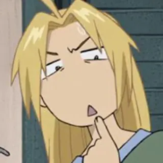 🤔 Edward Elric Fullmetal Alchemist อนิเมะ, มังงะ, เอลริค, เอ็ดเวิร์ด, Fullmetal, นักเล่นแร่แปรธาตุ telegram sticker