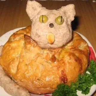 😳 gato, comida, tarta, pastelería, animal, lindo, caprichoso, artístico telegram sticker
