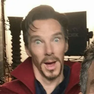 😱 Doctor Strange Benedict Cumberbatch, Marvel, Doctor Strange, actor, celebrity telegram sticker