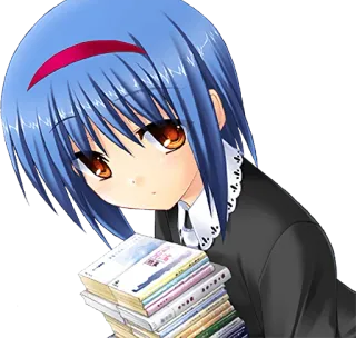 😶 Anime, Gadis, Buku, Lucu, Kartun, Pelajar whatsapp sticker
