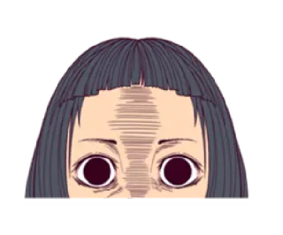 😳 Anime, Yeux, Expression, Choqué, Fille, Peur, Manga whatsapp sticker