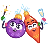 π₯ christmas ornaments, holiday, cartoon, festive, decoration, cute telegram sticker