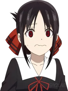😨 Kaguya Shinomiya Kaguya-sama: Love Is War Аниме, Кагуя Синомия, Кагуя-сама, Любовь - это война, милый/ая, испуганный/ая telegram sticker