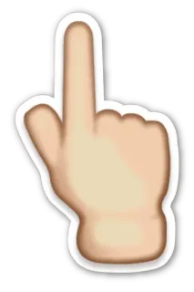 👆 dedo do meio, gesto ofensivo, mão, dedo, rude, insultante telegram sticker