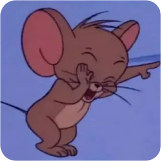 😴 Jerry Tom and Jerry cartoon, mouse, laughing, jerry, tom and jerry whatsapp sticker