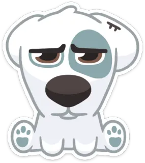 😐 perro, dibujo animado, animal, mascota whatsapp sticker