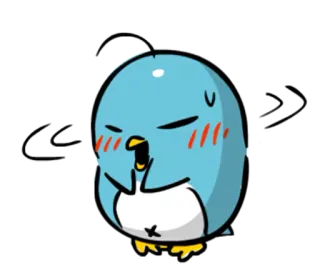 😅 Pinguin, Cartoon, Niedlich, Verlegen, Errötend, Sticker telegram sticker
