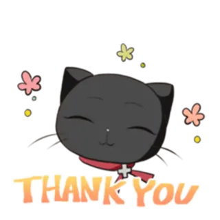 😊 THANK YOU mèo, cảm ơn, dễ thương, nhãn dán, động vật telegram sticker