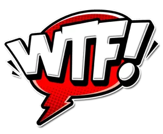 😡 WTF! wtf, bulle, exclamation, expression, argot telegram sticker
