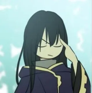 🇹🇹 アニメ, キャラクター, 考えてる, マンガ telegram sticker