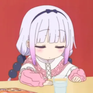 🍚 Kanna Kamui Miss Kobayashi's Dragon Maid Anime, Dragão, Bonito, Kanna, Miss Kobayashi's Dragon Maid whatsapp sticker
