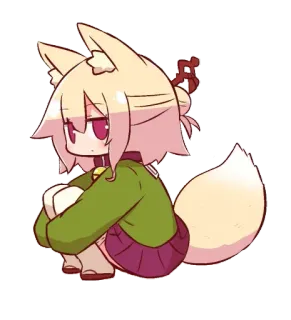 👀 Anime, Renard, Personnage, Kawaii, Mignon telegram sticker
