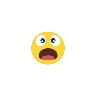 😮 emoji, shocked, yellow, face, expression telegram sticker