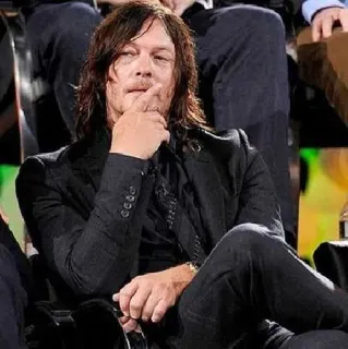 🤔 Norman Reedus ator, homem, celebridade, retrato telegram sticker