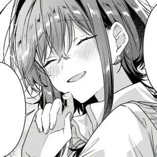🎤 anime, manga, smiling, girl whatsapp sticker