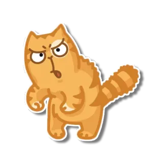 😤 gato, enojado, dibujo animado, felino, animal telegram sticker