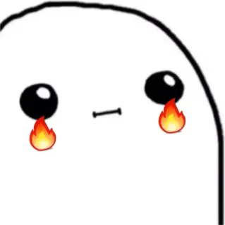 😐 Блоб, Грустный, Огонь, Слезы, Милый, Эмодзи whatsapp sticker