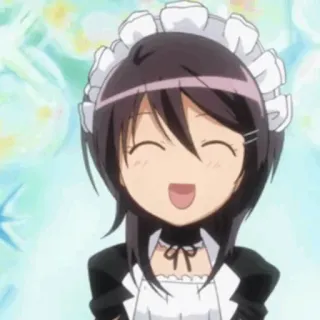 🍂 Anime, Maid, Kartun, Senang, Gadis telegram sticker