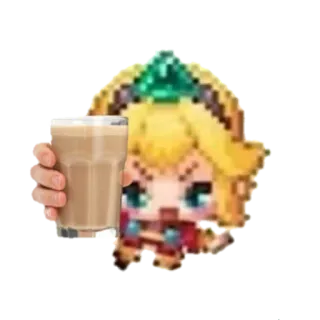 😉 anime, cartoon, drink, cute telegram sticker