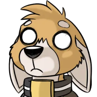 😱 hond, cartoon, dier, sticker, schattig, bruin telegram sticker