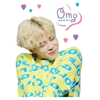 🥰 Omg k-pop, айдол, певец, знаменитость, омг, восторг, пузырь речи whatsapp sticker