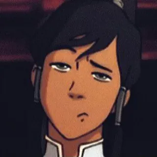 😰 Korra The Legend of Korra avatar, nickelodeon, dessin animé, série tv, personnage, korra telegram sticker