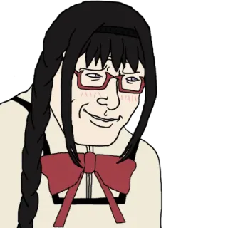 😔 Anime, Hài hước, Meme, Nhân vật, Hoạt hình, Hình minh họa whatsapp sticker