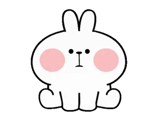 👍 кролик, зайчик, милый, мультфильм, животное, стикер telegram sticker