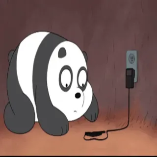 🔋 Panda We Bare Bears Мультфильм, Панда, Мы обычные медведи, Животное whatsapp sticker