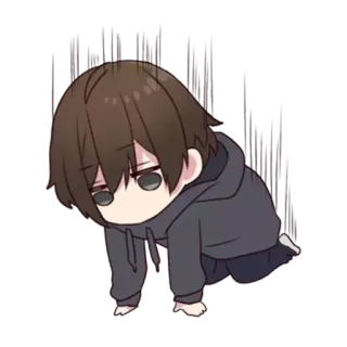 😨 anime, chibi, character, cute, drawing telegram sticker