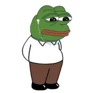 🗽 Pepe the Frog Pepe o Sapo, triste, Meme, Desenho animado, Sapo telegram sticker