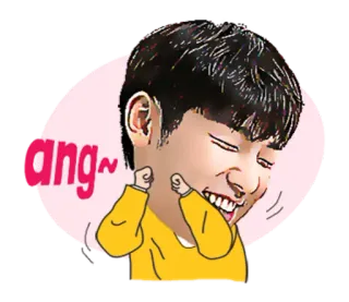 😅 ang~ fofo, emoji, pessoa, saudação telegram sticker