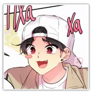 🐌 HXa Xa manhwa, anime, cartoon, cute, happy, boy telegram sticker