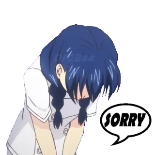 😰 SORRY scuse, anime, scusa, cartone animato, espressione, supplica telegram sticker