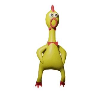 🐥 rubber chicken, toy, novelty, funny telegram sticker