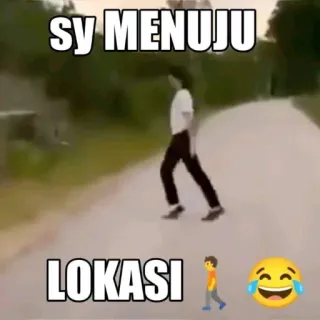 😊 Michael Jackson SY MENUJU LOKASI michael jackson, moonwalk, meme, walking, funny, indonesian, music icon telegram sticker