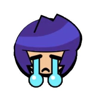 😭 menangis, sedih, emotikon, emosi, kartun, wajah telegram sticker