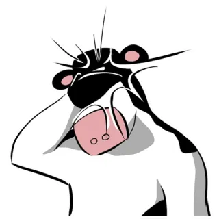 🤦‍♂️ วัว, สัตว์, การ์ตูน telegram sticker