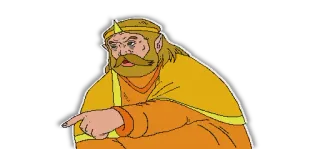 😠 King Harkinian The Legend of Zelda CD-i games King Harkinian, ゼルダの伝説, CD-i, ビデオゲーム, 指差し, キャラクター telegram sticker
