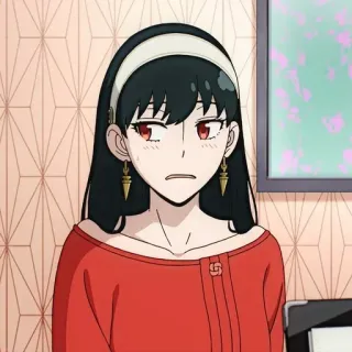 😰 Yor Forger Spy x Family yor forger, spy x family, anime, woman, cartoon telegram sticker